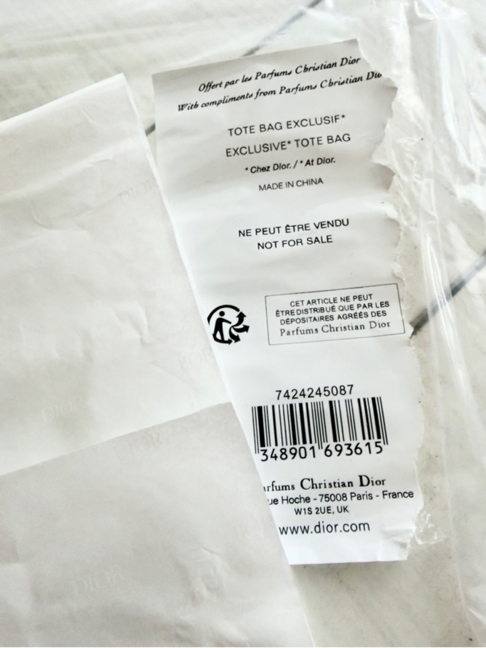 Authentic DIOR Miss Dior Pink  Tote Bag W/ Original Packaging - Picture 7 of 7